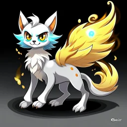 Create a spirit feline in the pokémon style
