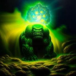 Ultra detailed fullbody Portrait in oil on canvas of Entropy Hulk ,extremely detailed digital painting, extremely detailed face,crystal clear Big Glowing eyes, mystical colors ,perfectly centered image, perfect composition, rim light, beautiful lighting, 8k, stunning scene, raytracing, anatomically correct, in the style of robert e howard and Ken Kelley and Ohrai Noriyoshi and Simon Bisley and tomzj1