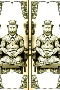 Stereoscope pattern image of a man perspective