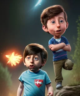 Howard wolowitz toddler, full body, dramatic lighting, angry, hyper realistic,