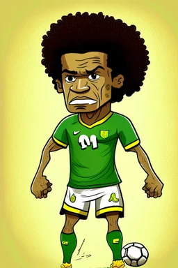 Douglas Louise Brazilian football player cartoon 2d