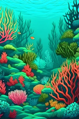 undersea lwith corals