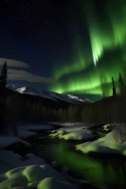 same picture but with more detail in aurora and little bit dark sky