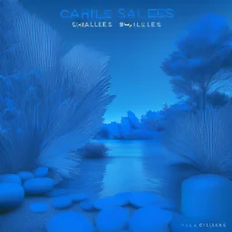 an album cover for ambient chillout music blue shades