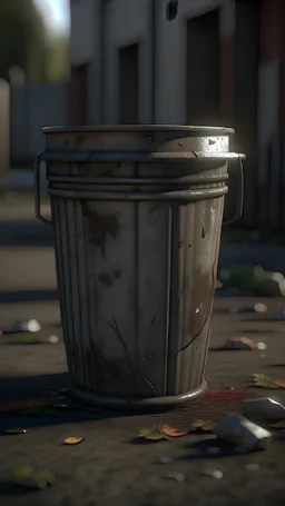 create a photo of a trash can, 3d octane render, realistic, made in octane 3d render, cinematic, ultra-realistic, extremely detailed octane rendering, 8K, VRA