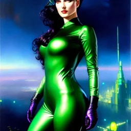 fullbody portrait 'beautiful Sexy Busty CatWoman',wearing skintight transparent suit,crystal clear green eyes,painting by gaston bussiere, greg rutkowski, yoji shinkawa, yoshitaka amano, tsutomu nihei, donato giancola, tim hildebrandt, oil on canvas, cinematic composition, extreme detail,fit full head inside picture,32k