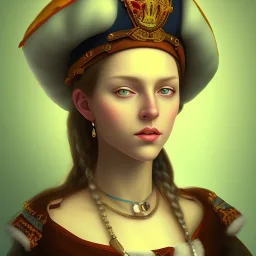 Portrait of a female pirate Rembrandt style