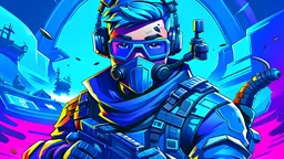 Gaming fortnite Illustration for a twitch friendly gamingchannel banner