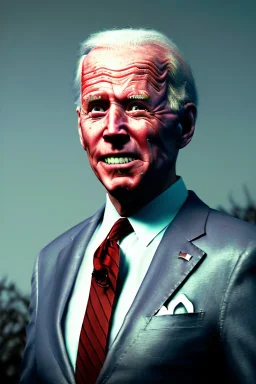 Ultra realistic image, joe biden zombie, zombie performance, suit, skull, blood, torn arm, night, walking twisted, waist up view, thriller style, dark ambient, highly detailed, White House background, concept art, unreal engine 5, god rays, ray tracing, RTX, focal lighting, ultra detail, volumetric lighting, 3d, finely drawn, high definition, high resolution.