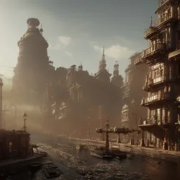 steampunk, 4k, 8k, highly detailed, cinematic, ultra photorealistic, ultra realistic, volumetric lighting, ghostly