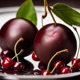 macro photo two stunning cherry Chocolate bonbon together big red cherry, cherry, white background intricate detailed, sharp focus, macro photography, photorealistic concept art, perfect light, studio photo, food photo, award winning photograph, perfect composition Professional photography, bokeh, natural lighting, canon lens, shot on dslr 64 megapixels sharp focus