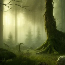 photo of a ultra realistic forest, dramatic light, pale sunrise, cinematic lighting, battered, low angle, trending on artstation, 4k, hyper realistic, focused, extreme details, unreal engine 5, cinematic, masterpiece, art by studio artstation, intricate artwork by john william turner