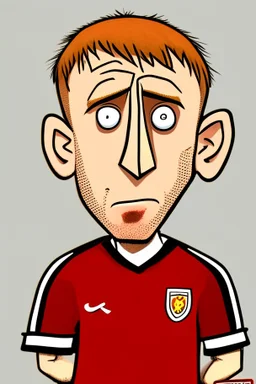 Oliver McBurney Footballer r cartoon 2d