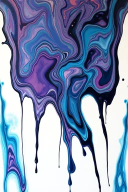 A women painted with Liquid abstract painting, worm colors Stand, liquid pattern in side modern picture frame