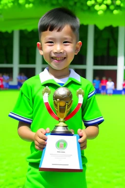 make a winner diploma of the football cup called Milo Cup