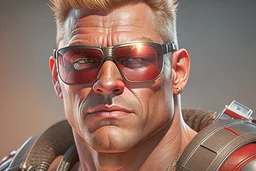 Photoreal Duke Nukem with shades