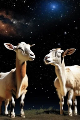 See goats in the space
