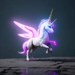 CM küre içinde fantastik unicorn ateşli kanatları olan