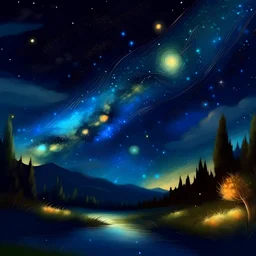 a beautiful starry night