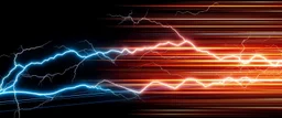 lightning and electricity streaming across composition left to right, behind is a bunch of stripes inspired by modern wrap graphics to convey speed