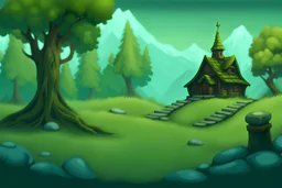 background for 2d game inspired slavic mythology