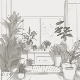 Simple scenario with plants sketch