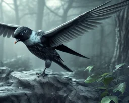 Black swallow, ultra graphics, RTX, TXXA, SSAO, High quality,hyperrealistic, Super detailed, HDR,4k