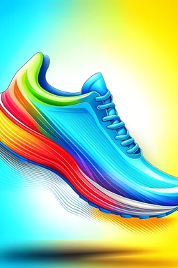 create a running shoe image wore by women