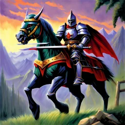 fantasy galactic knight 90's tcg art 90's tcg art