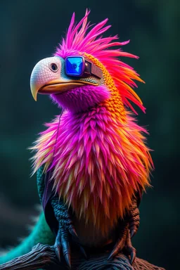 cyberpunk dinosaur weasel bird rasta man with cute fur