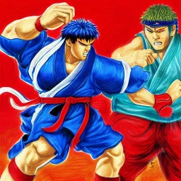 Ryu vs ken from street fighter by van go