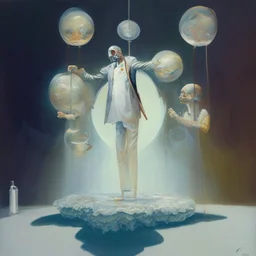 human body, universe-like Soap Bubble,complex surgical instruments mixed with human body-like musical instruments,minimalism,Painting By Adrian Ghenie, Rene Magritte, Salvador Dali, Lucian Freud