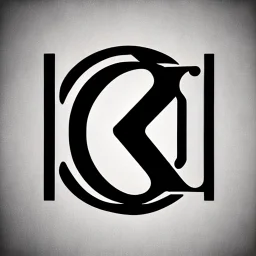 logo with the letter R end N, black and white