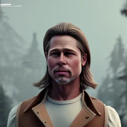 Full body, 3d render, Brad pitt 1800's men style, 1800's hair style, 1800's men clothes style, hyper realistic, octane render, unreal engine 5, 8k, palace background, uhd