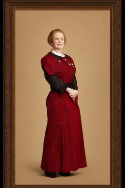 Portrait lady, full body shot, full-color long shot style of Red Dwarf