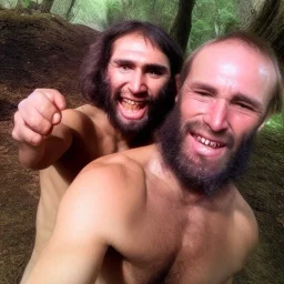 Cavemen selfie, v4