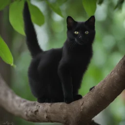 Um gato preto peludo, canon eos lens