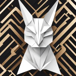 a flat "TokenQuill Chat" head origami logo, white background