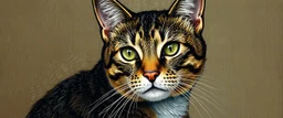 Portrait of a cat by Van Gogh
