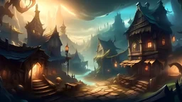 create a full amazing detailed bank background from league of legends full hd light