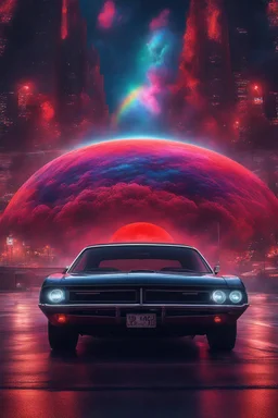 Anders Hove as Dracula, cosmic clouds, neon cityscape, muscle cars, planets, moons, stars, cosmic vortex, bright red, every color in the rainbow, 4k, 8k, 16k, 32k. 100k UHD, extremely detailed skin texture, hyper-realistic, photorealistic, Realism Engine, EpicPhotoGasm, Realistic Vision V51