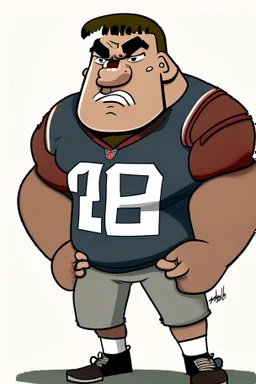 Caleb said American football player cartoon 2d