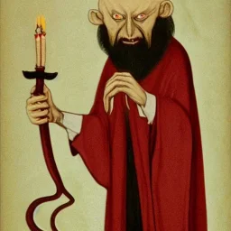 Nosferatu with a tentacle beard and fangs as a Russian Orthodox