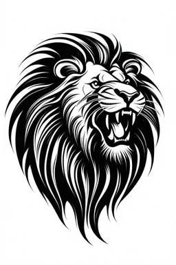 roaring lion ink logo, white background