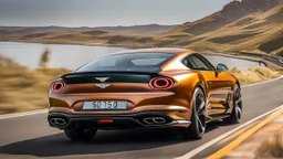 Bentley Mustang 2023 on road rear view