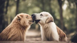 romantic photograph of two animals in a loving relationship