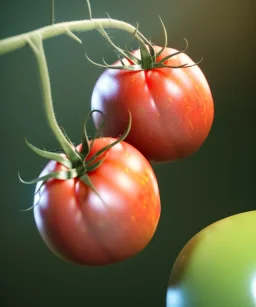 wet tomato, white background, eye level view, long shot view, realistic image, smooth, unreal engine 5, ray tracing, RTX, lumen lighting, ultra detail, volumetric lighting.