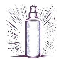A simple line drawing of spray paint can
