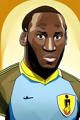 Romelu Lukaku Belgian soccer player, cartoon 2d