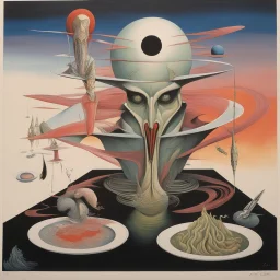 When you're confused you'll be dazzled by doomsday, asymmetry, neo surrealism, by Gerald Scarfe, by Larry Carroll, liquid matte oil paint